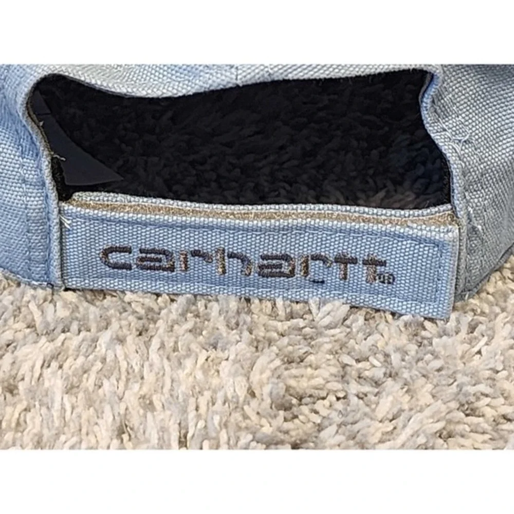 Carhartt‎ Texas Canvas Patch Adjustable Hat Cap Light Blue State Outline TX NWT